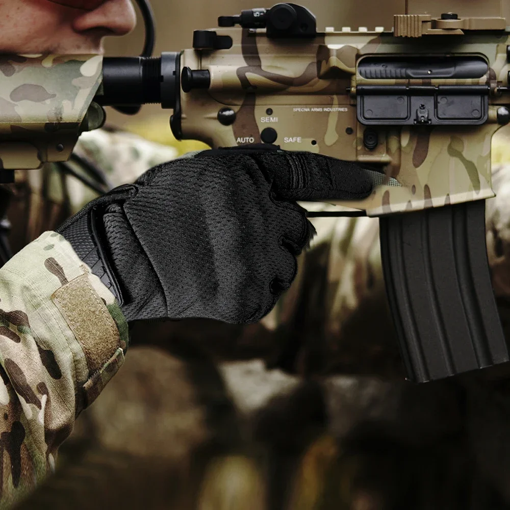 Tactical Touchscreen Cycling Full Finger Gloves Paintball Shooting Airsoft Lightweight Breathable Protection Hard Shell Gear