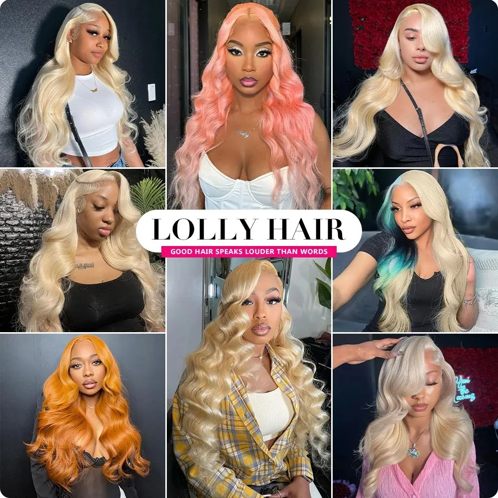 Melodie 613 HD Lace Wig 13x6 Human Hair 13X4 Frontal Blonde Colored Body Wave Glueless Water Wave 150 Density 40 Inch Wigs