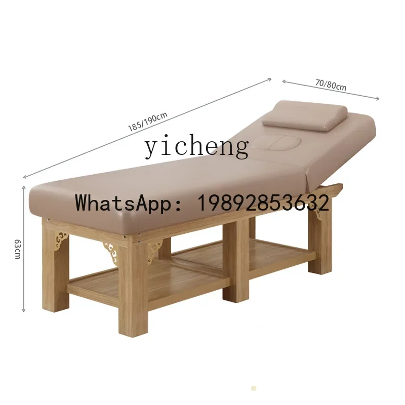 DD Solid Wood Beauty Bed Beauty Salon Special Massage Bed Massage Bed Eyelash Spa With Chest Hole