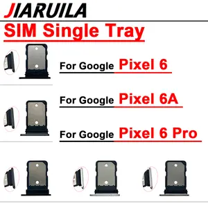 Bilashmart Sim Card Tray Google Pixel 6 6A 6 Pro SIM Single Card Holder Adapter Chip Socket Tray Reader Drawer Repair Replacement Parts