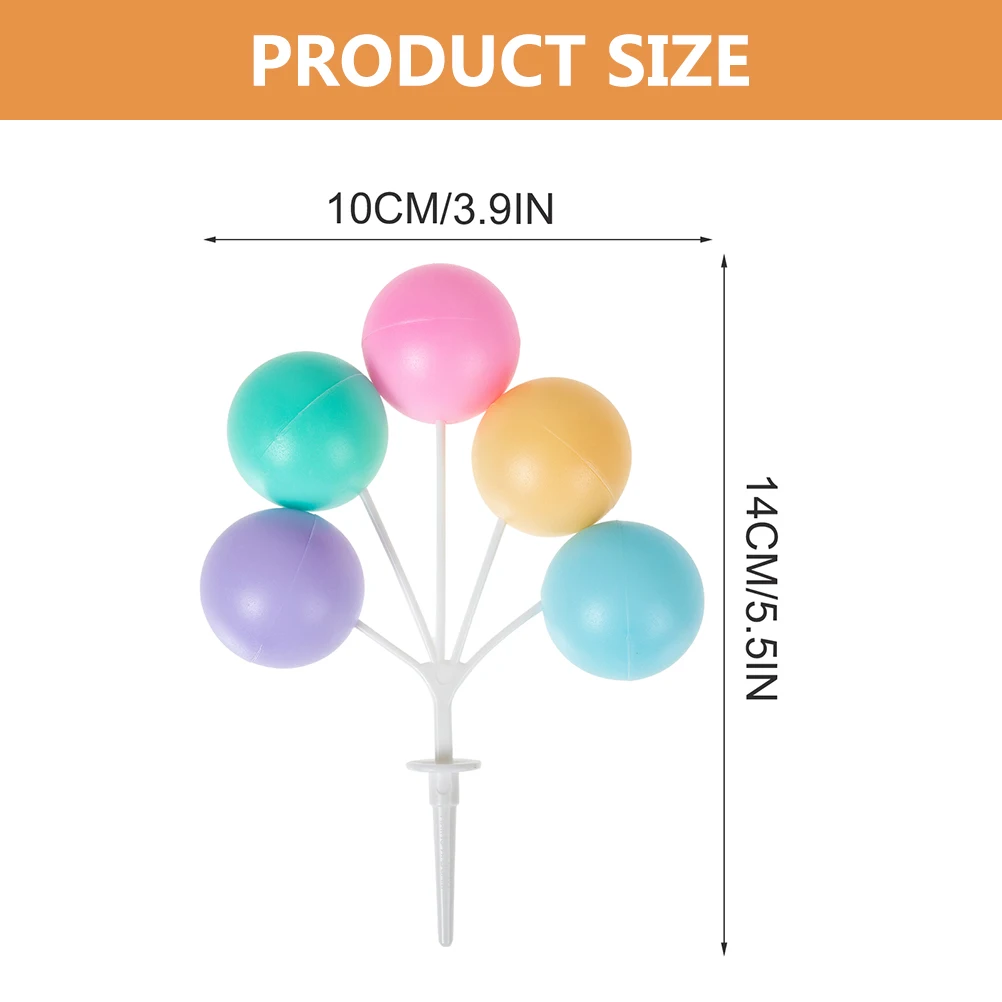 

10 Pcs Cake Decoration Insert Decorations Cupcake Balloons Macaron Topper Bride