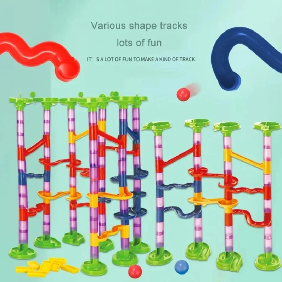 Marble Run Building Set - 3D Maze Design with Multi-Configuration for Spatial Skills