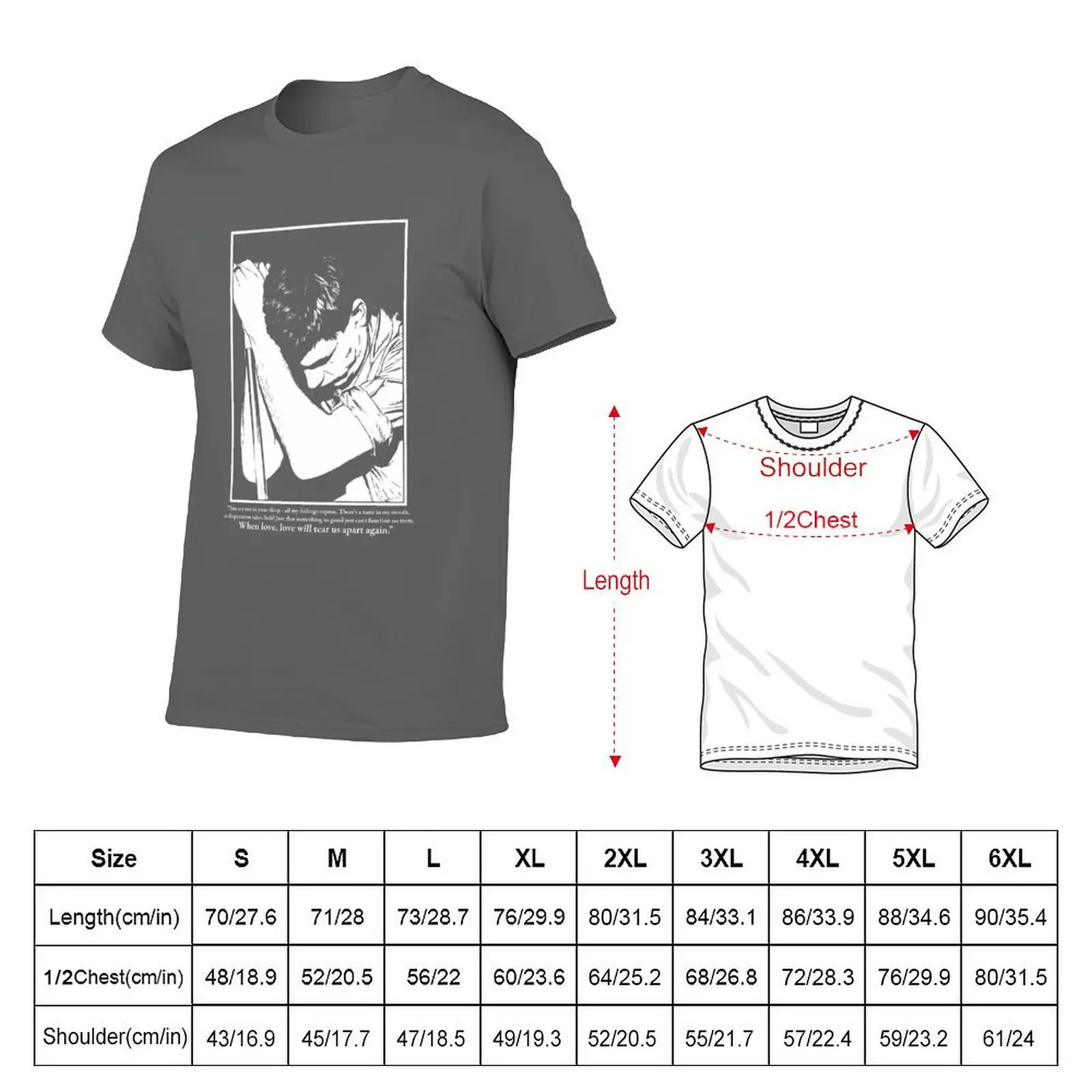 Classic Ian Curtis Retro T-Shirt essential t shirt cotton tshirt 100% T-Shirt