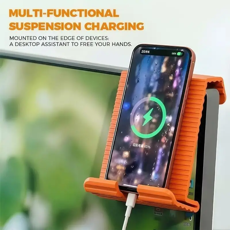 Y1UB Foldable Silicone Phone Holder Multi-Angle Adjustable Phone Stand Desk Phone and Tablet Stand with Flexible Body, Textured