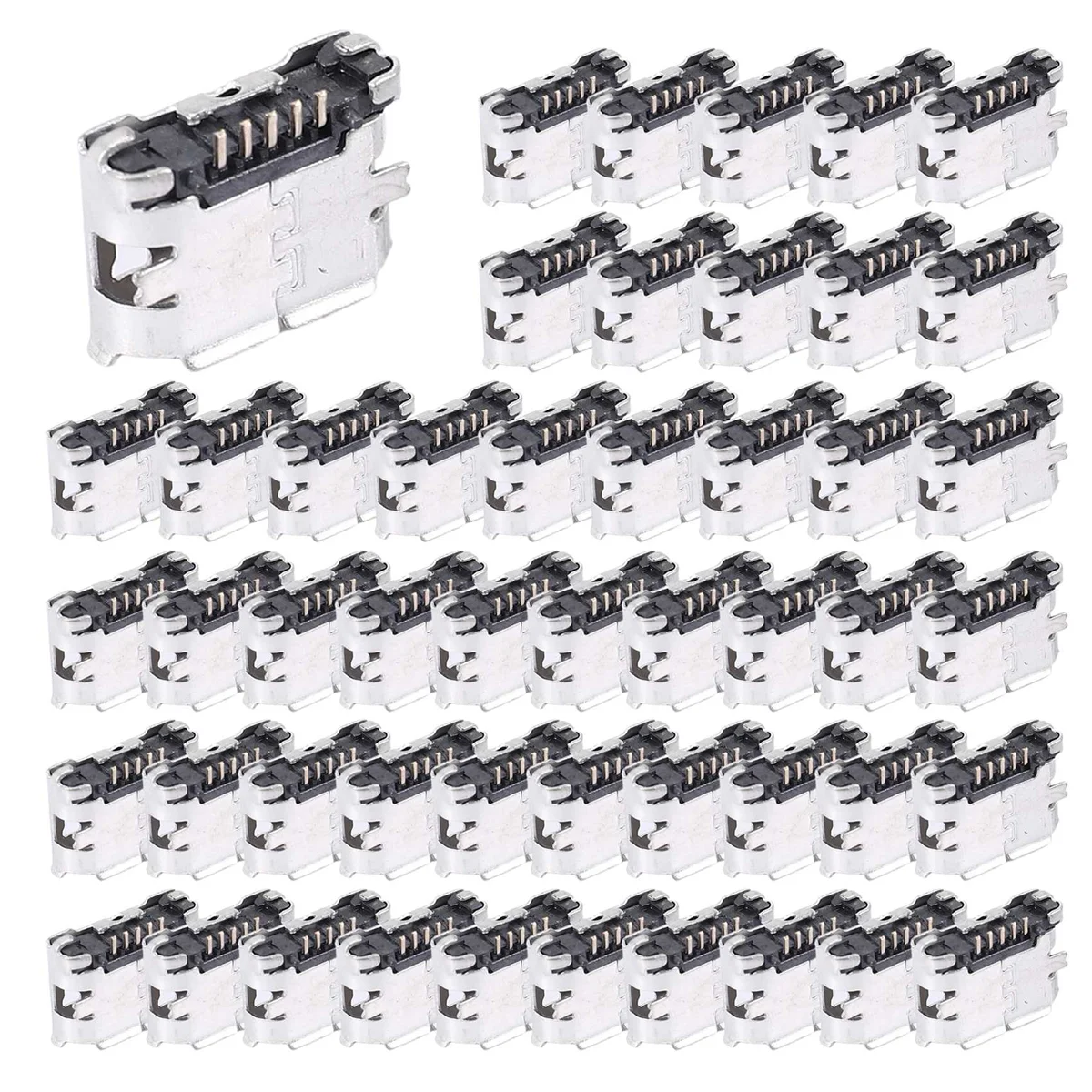 AU49_50 Stück PCB SMT Micro-USB Typ B 5Pin Buchse Adapter Jack