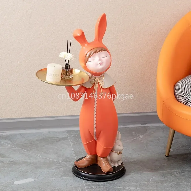 Cute Bunny Key Storage Floor Home Decoration Simple Creative Sofa TV Cabinet Side Decoration