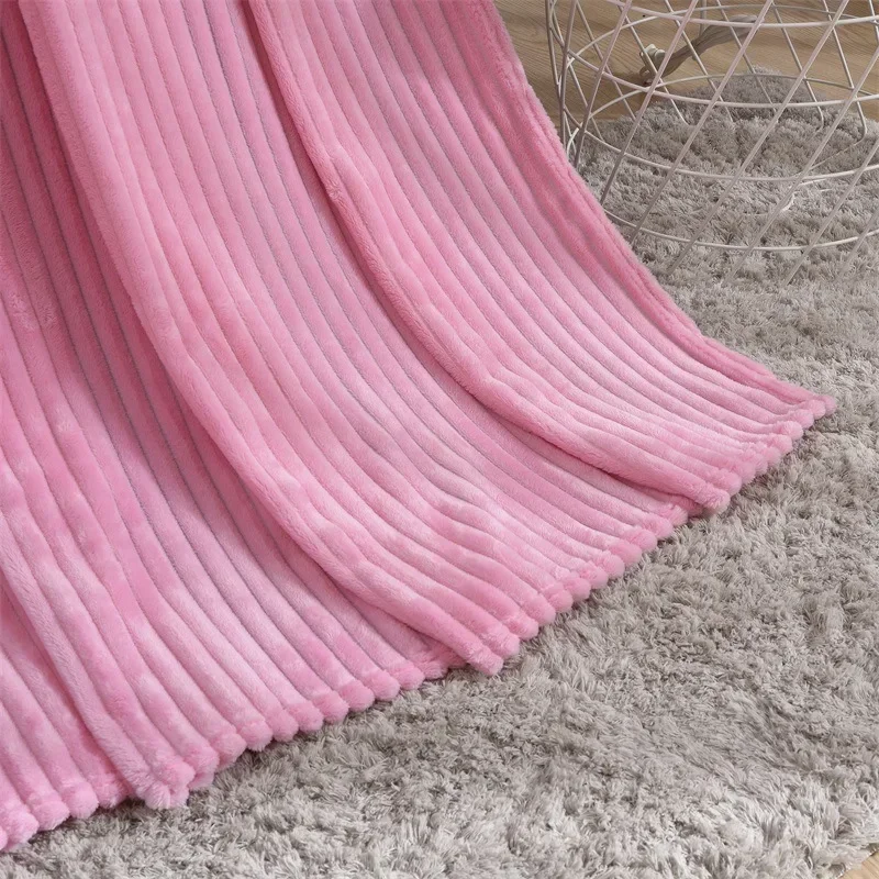 Multi Size Soft Flannel Blanket Aircraft Sofa Use Office Blanket Travel Fleece Portable Car Travel Airplane Cover Blanket