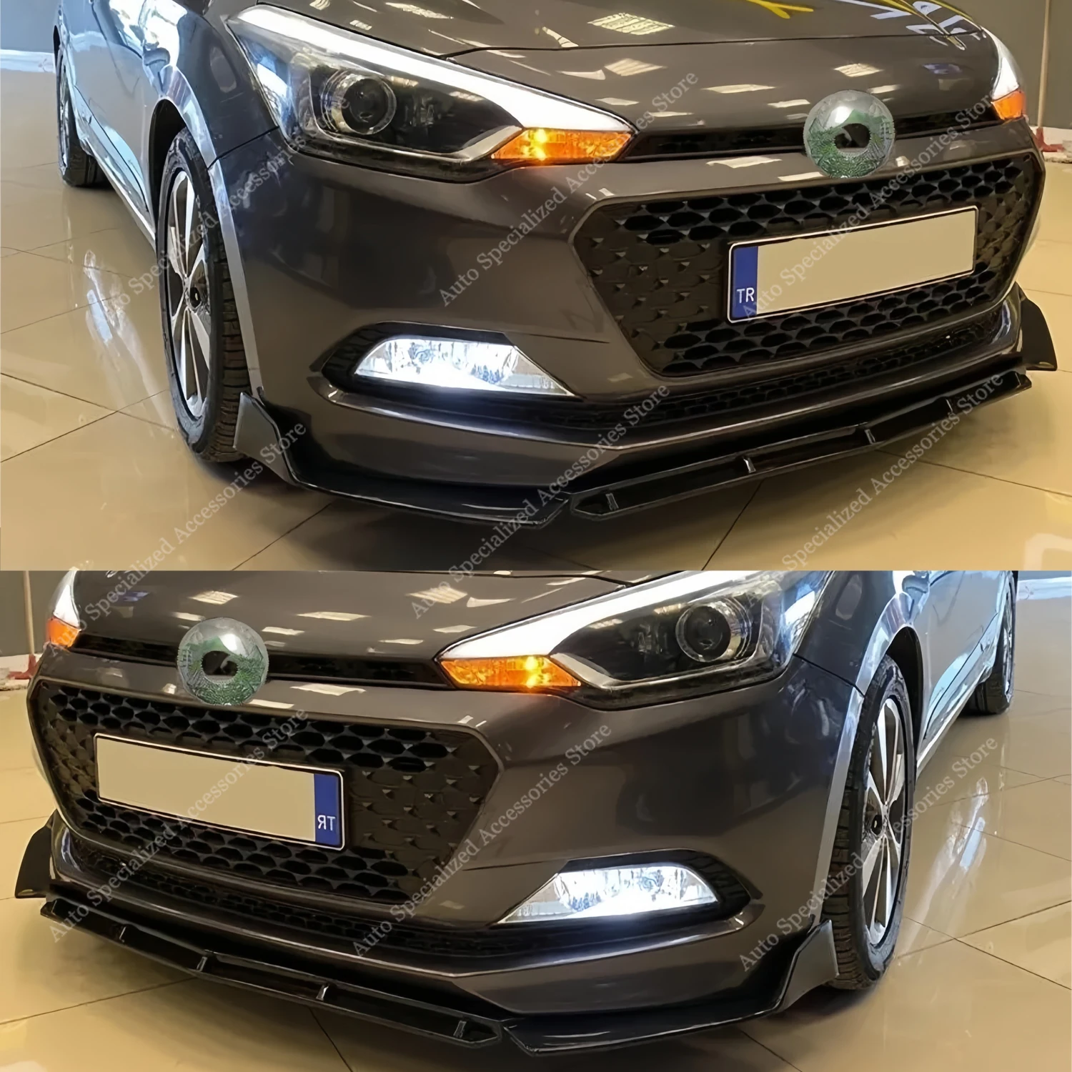 Przedni spojler zderzaka, dyfuzor, dokładka do Hyundai i20 MK2 GB TGDI MPI 2014-2020 Coupe, zestaw tuningowy, osłona, bodykit