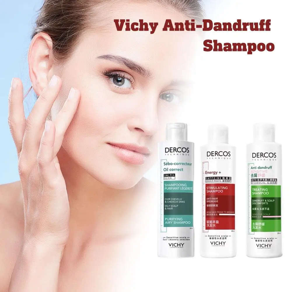 

Dercos Vichy Shampoo 200ml Regular/Oily Hair New Advanced Formula Anti Dandruff and Anti Itch Shampoo Mild Shampoo