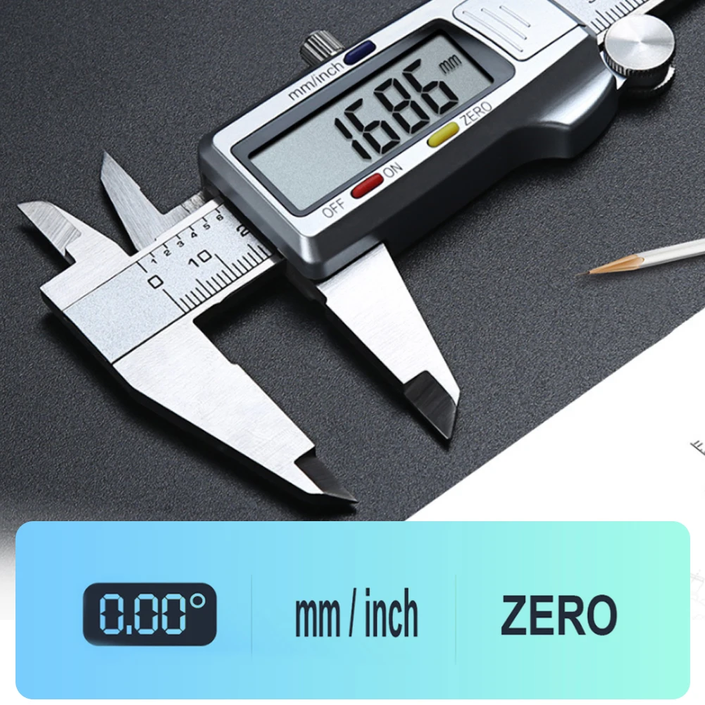 150mm Digital Caliper Stainless Steel Vernier Caliper Metal Micrometer With Large LCD Screen Electronic Caliper Measuring Tools