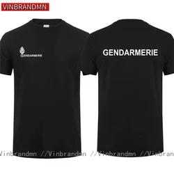 French Gendarmerie T Shirt for Men Cotton Short Sleeve O-neck Gendarmerie PSIG T-shirt Man Tops France Fashion Style Tee Shirts