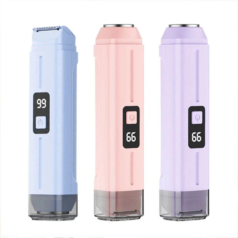 

2 IN 1 Woman Hair Trimmer Electric Razor Dual-Head Design Female Shaver For Underarm Arm Leg Bikini Groin Hair Groomer Epilators