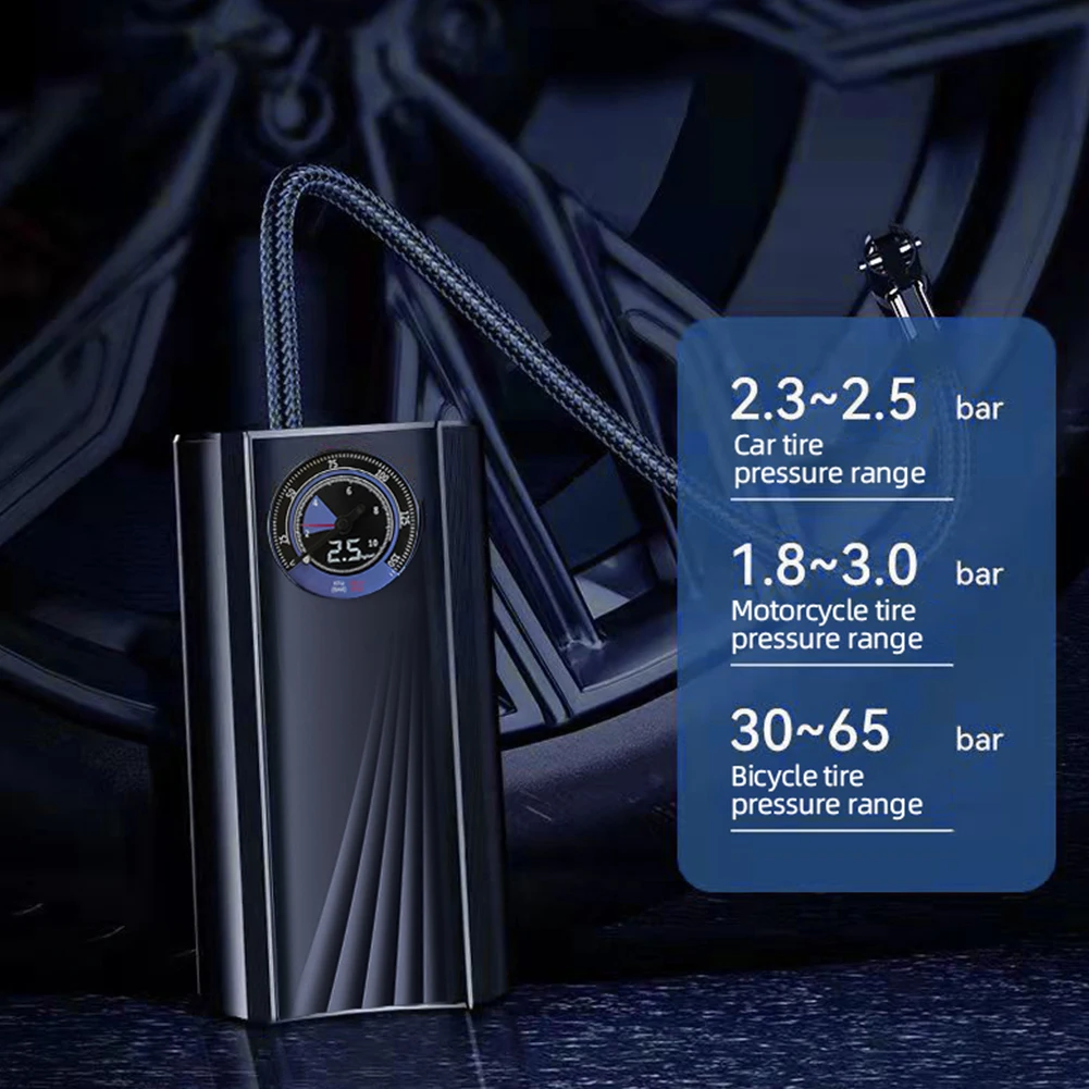 

Электрический воздушный компрессор 12 В, высокоточный мини-насос для шин, быстрый надувающий электронный надувной насос для мотоцикла, автомобиля, велосипеда