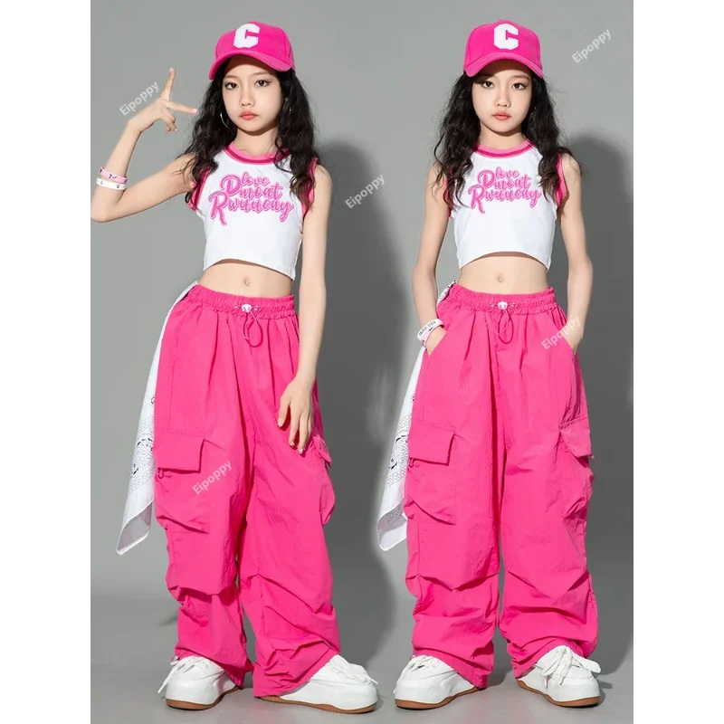 

Jazz Dance Clothes Girls Practice Clothes Hip Hop Stage Performance Costumes Kids Street Dance Set