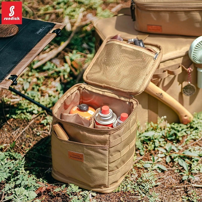 Bolsa de almacenamiento para acampada, bolsa portátil de tela Oxford de gran capacidad para estufa de gas, bolsa de transporte para ollas, cesta de Picnic, bolsa MOLLE
