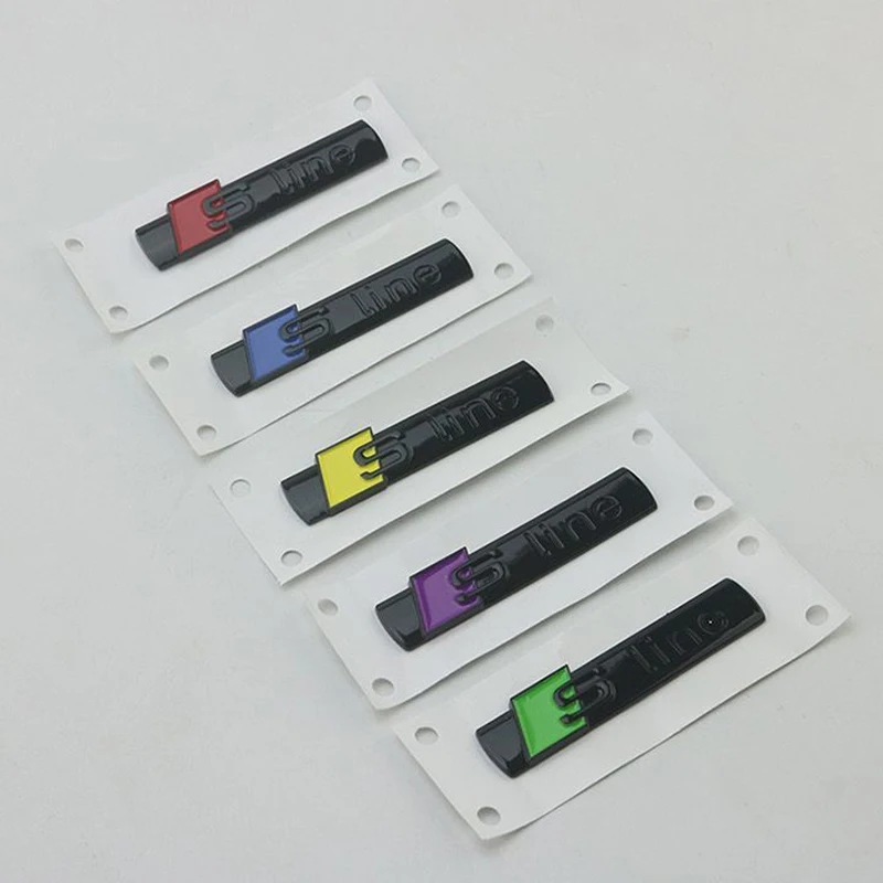 

3D ABS Logo S Line Badge Car Fender Side Emblem Sticker For Audi Sline A1 A3 A4 A5 A6 A7 A8 S3 S4 S5 Q2 Q3 Q5 Q7 TT Accessories