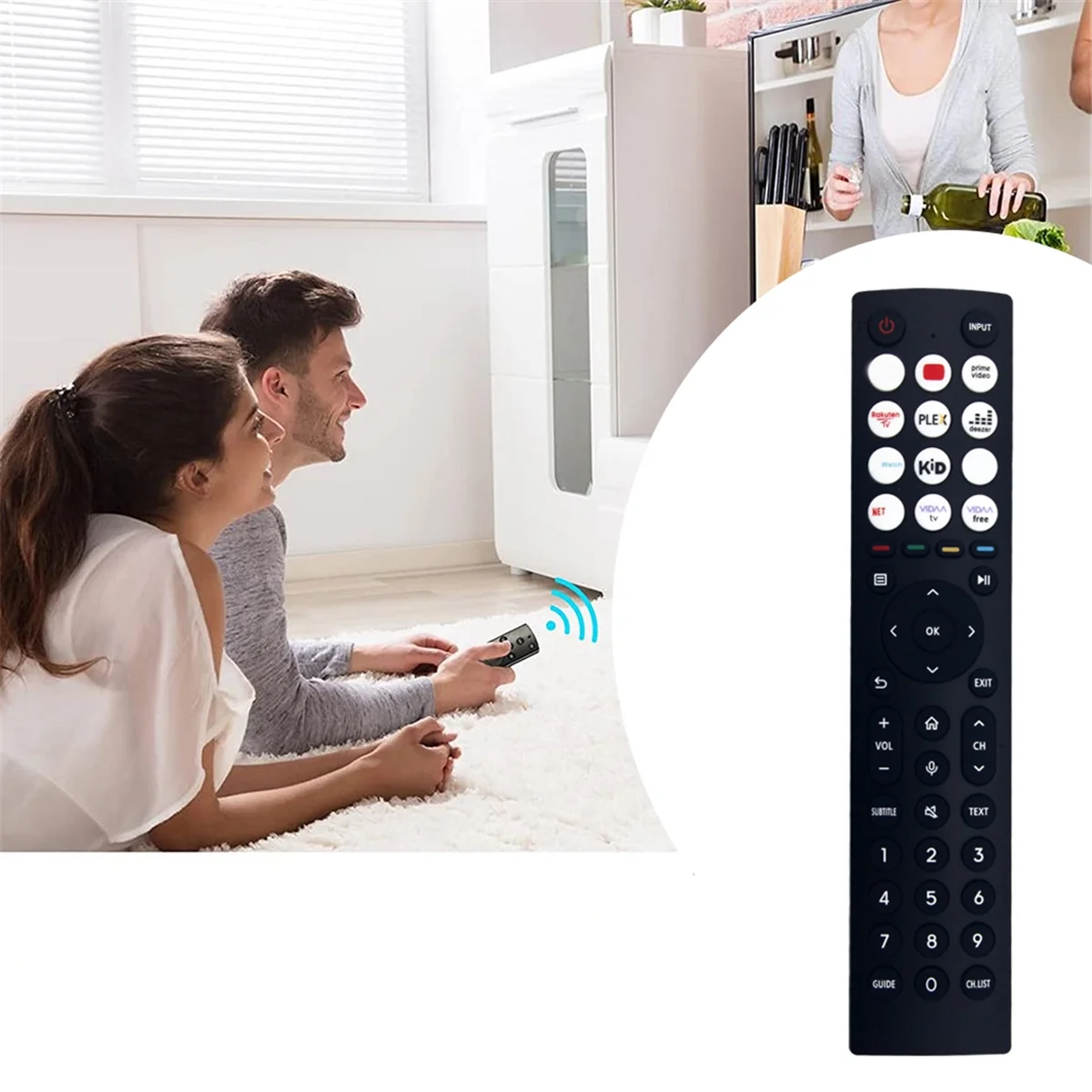 เปลี่ยน ERF3A86 รีโมทคอนโทรลสําหรับ Hisense Smart LED LCD TV รีโมทคอนโทรลไม่มีเสียง