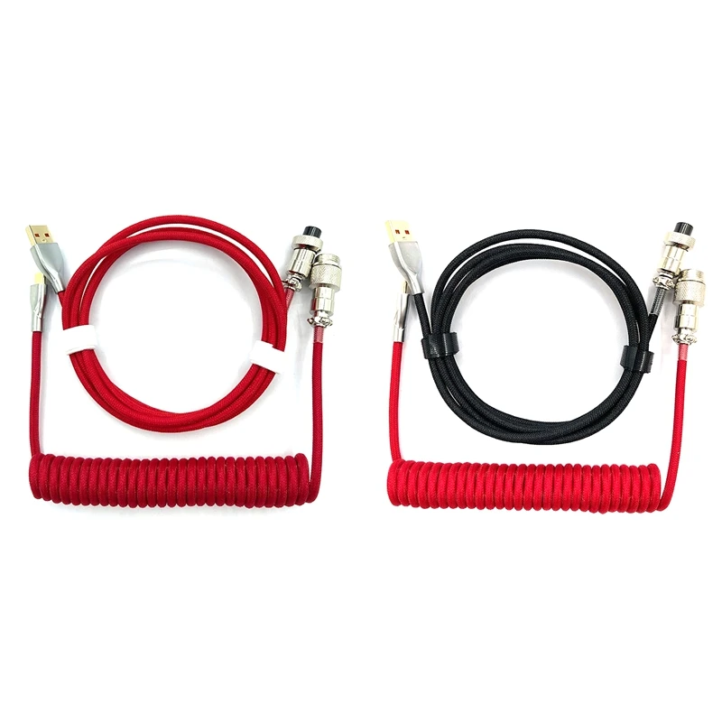 Mechanical Keyboard Coiled Cable Type C To USB Data Cable Game Keyboard Cable Mechanical Keyboard Cable