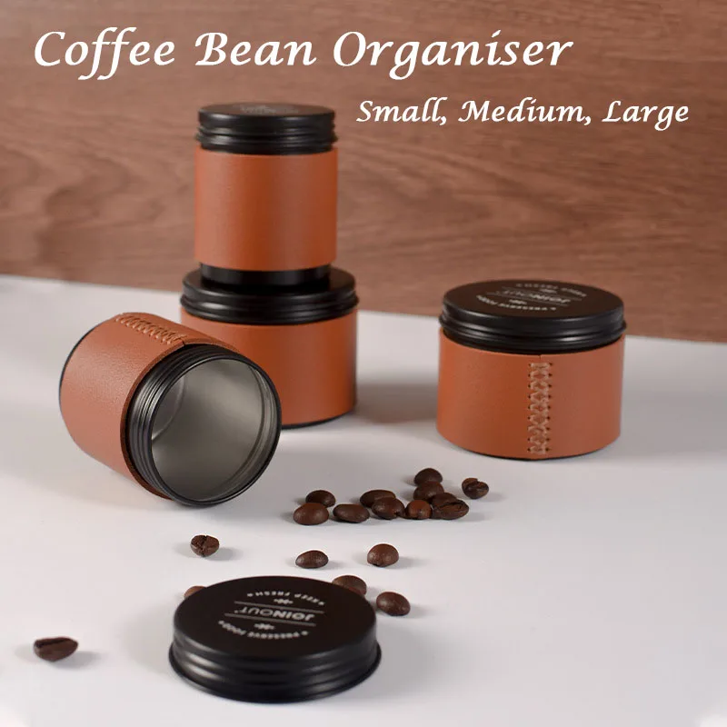 

1Pcs Mini Coffee Bean Organiser Coffee Powder Storage Sealed Jar Tea Bean Grain Storage Jar Portable Travel Storage Container