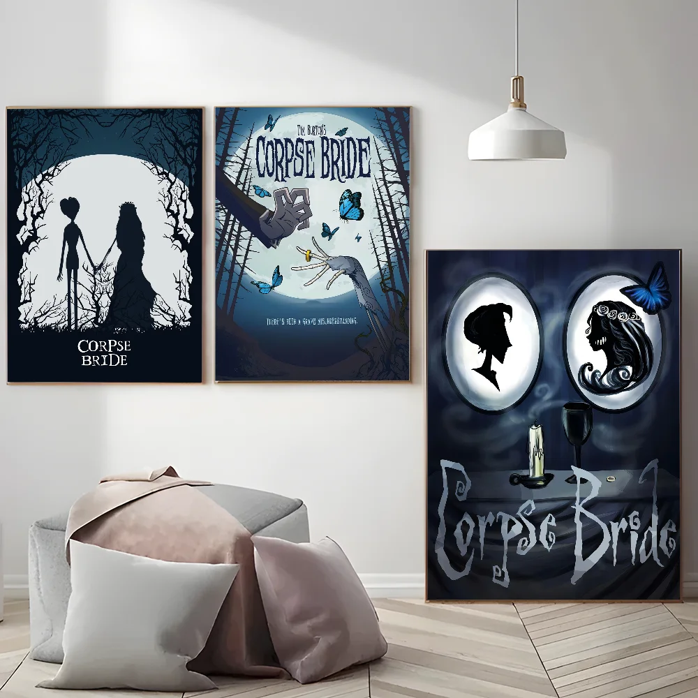 C-Corpse Bride Cartoon Classic Vintage Posters Vintage Room Home Bar Cafe Decor Nordic Home Decor