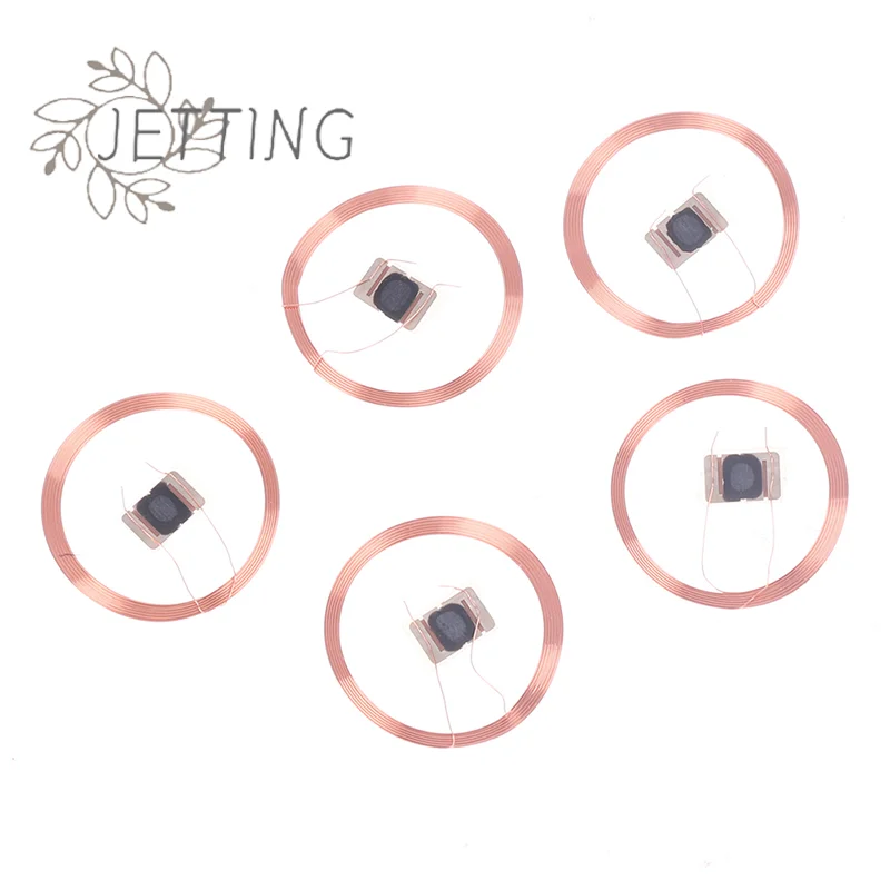 Hot 5 pièces 21.6mm 13.56MHZ UID IC carte ID réinscriptible modifiable puce porte-clés RFID bobine auto-adhésive