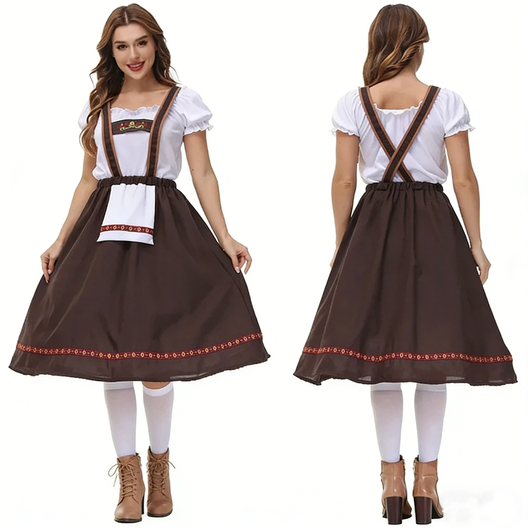 

Germany Oktoberfest Bavaria Beer Woman Dress Stage Performance Tavern Wench Beers Maid Cosplay Costume Set