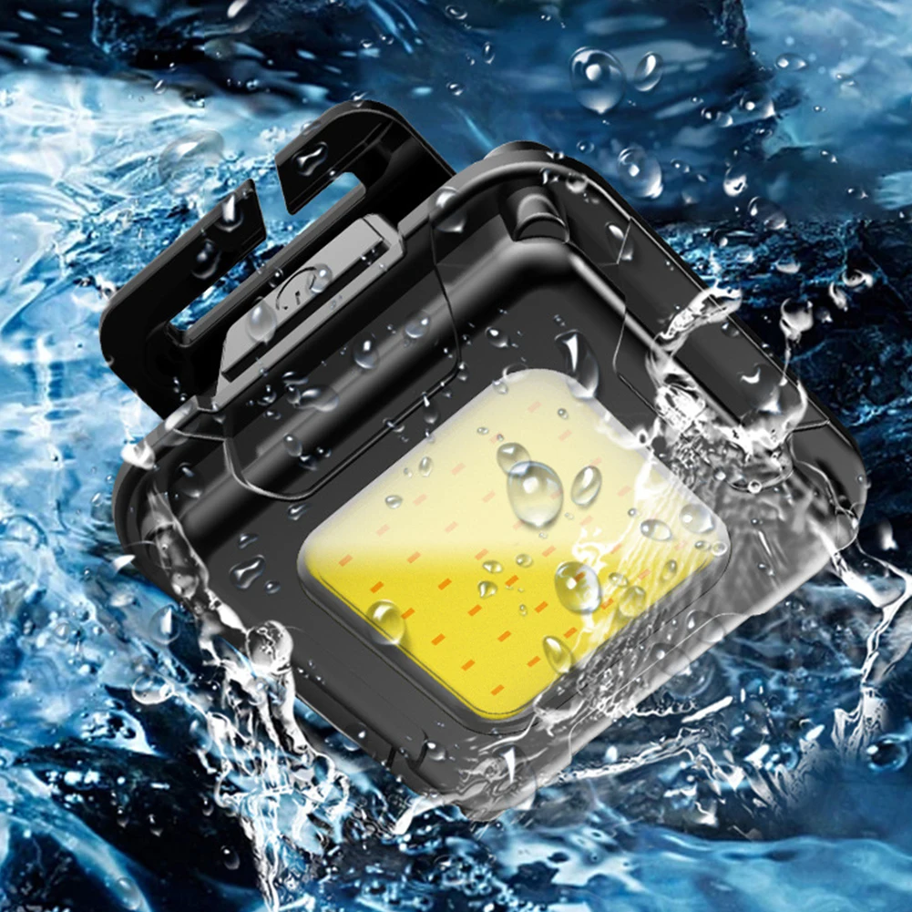 LED Work Light 4 Light Modes Multifunctional Head Torch Type C USB Charging Compact Head Flashlight for Camping Running Hiking