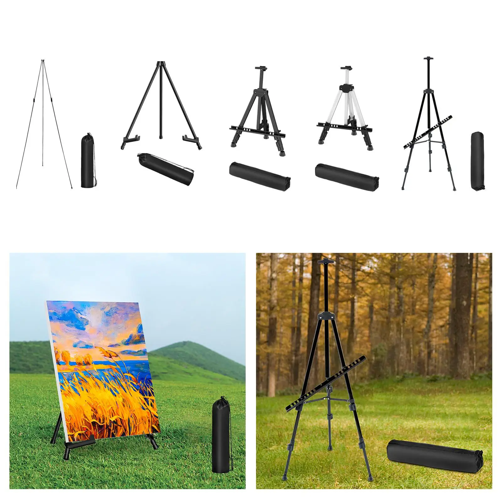 Easel Stand Tripod Table Easels with Bag Photo Frame Collapsible Displaying