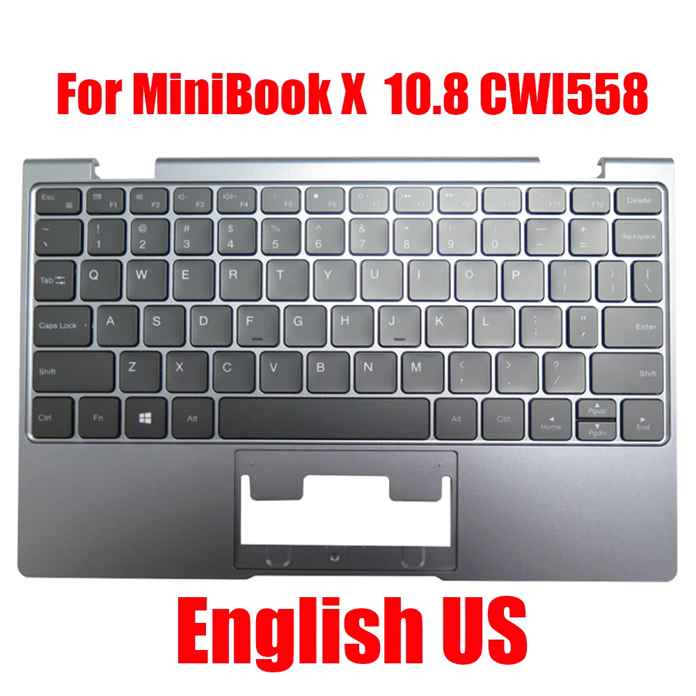 Laptop Palmrest For Chuwi For MiniBook X 10.8 CWI558 With Backlit English US Keyboard Gray Upper Case New