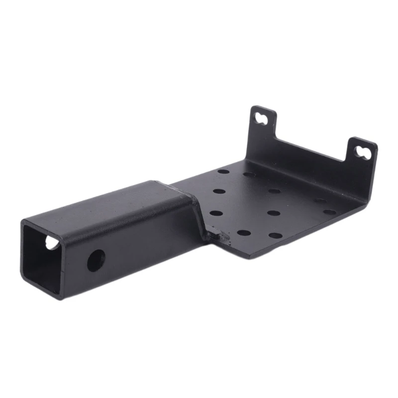 D5BE Winch Mounting Plate for Trailer Tow-Arm Area, Steel Bracket with Multiple Platform Holes, 2 Rear Mounting Slots and
