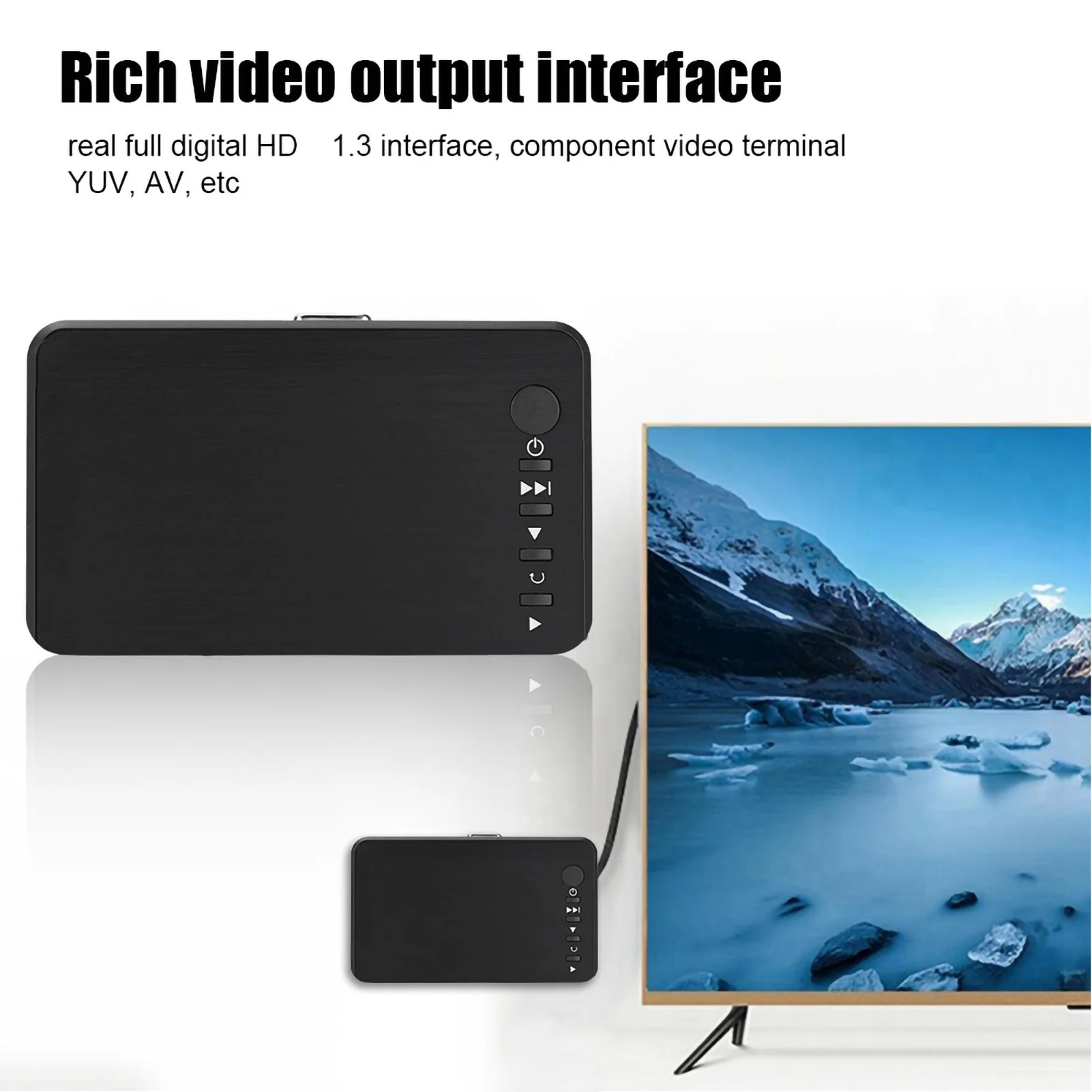 Audio Video Player HD Video Player HD Multimedia Interface 1080P HD Audio and Video Multimedia Player with IR Remote Control