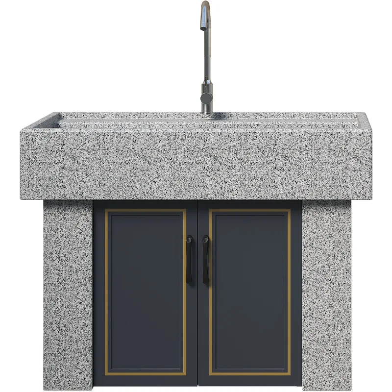 

Гранитная раковина-мойка из слэбов, мраморная мойка для прачечной с ребристой доской, уличная умывальница для двора