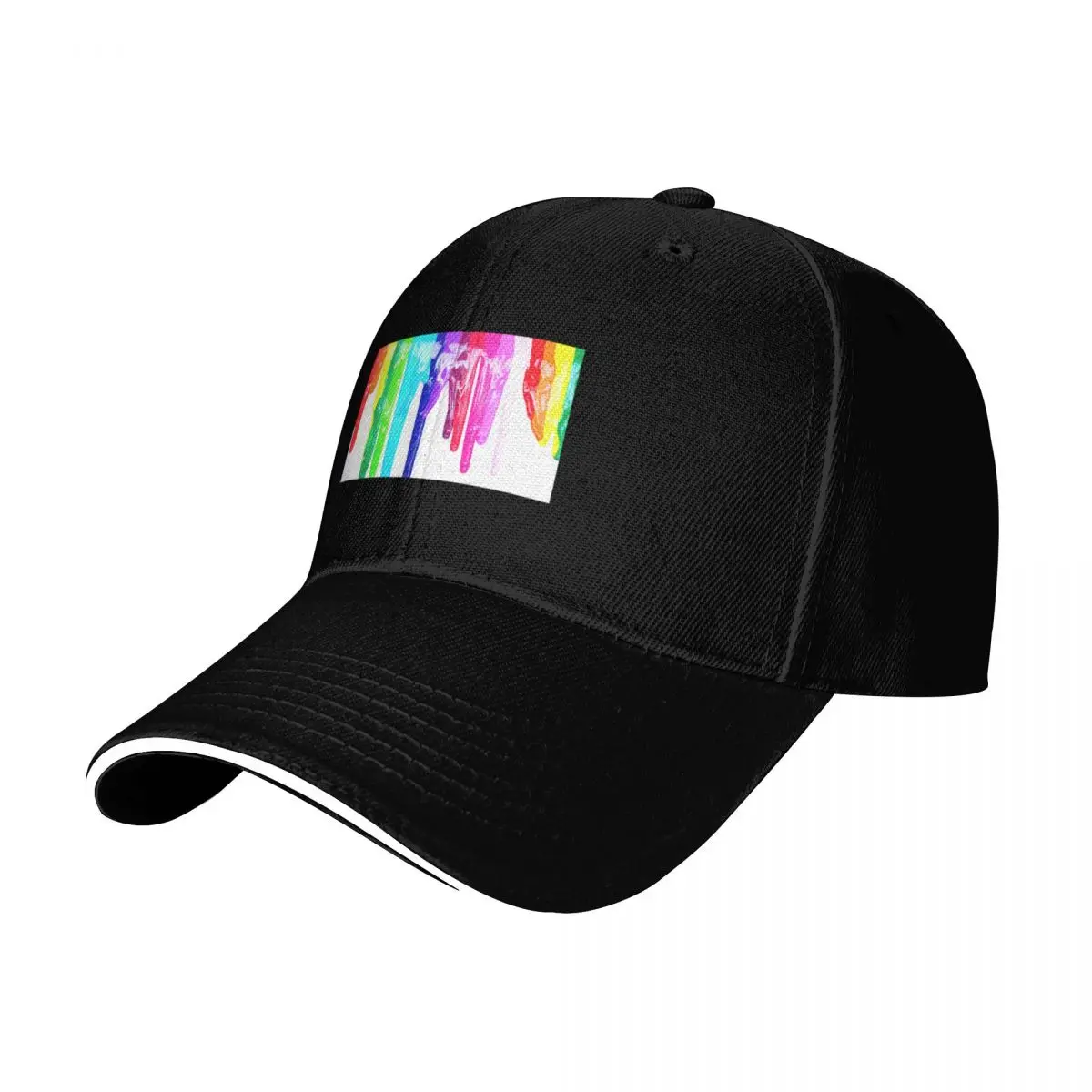 Multicolored paint drippings Baseball Cap Lightweight Packable Gift for Him Her Casual Daily Wear