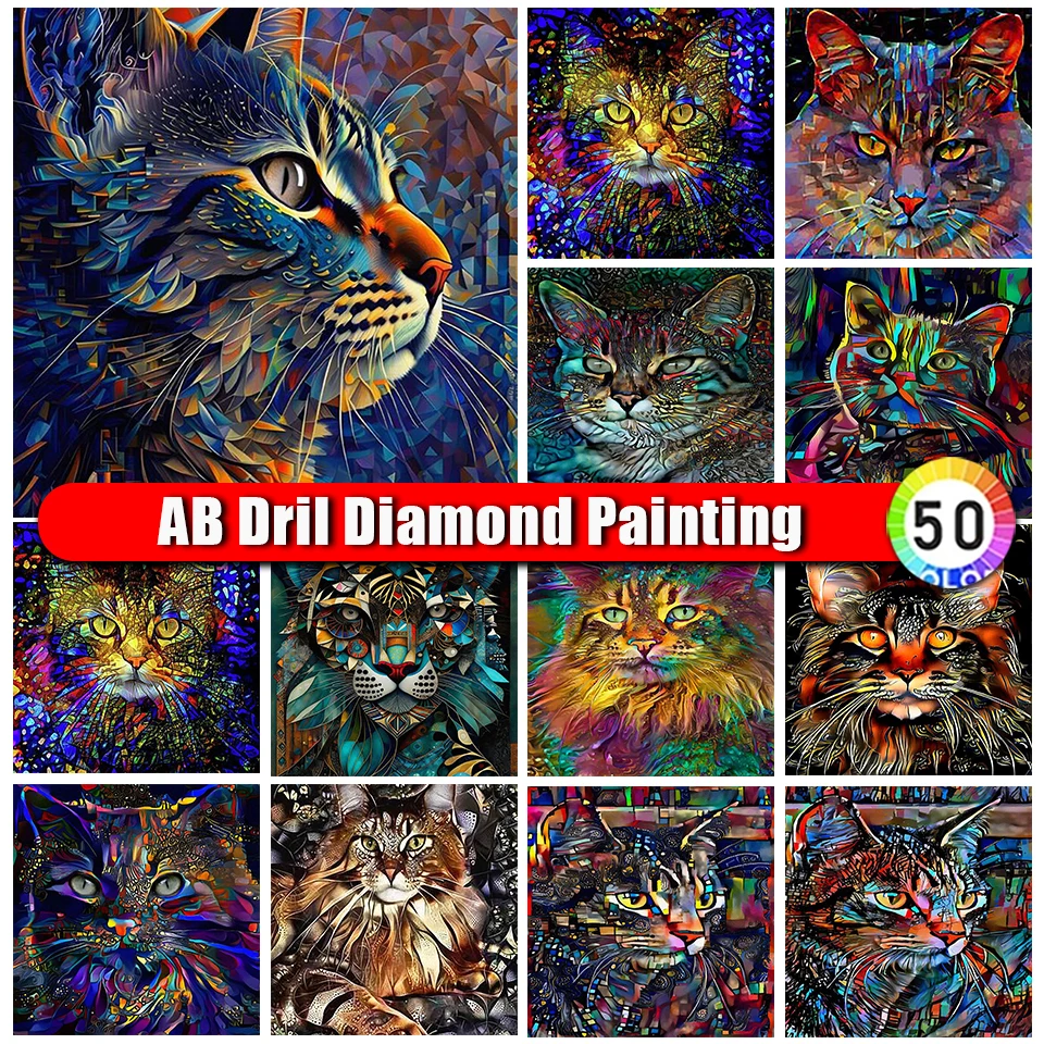 

Merdika Zipper Bag AB Diamond Painting Animal Full Drill Diamond Embroidery Mosaic Cat Art Cross Stitch Kits Home Decor New 2023