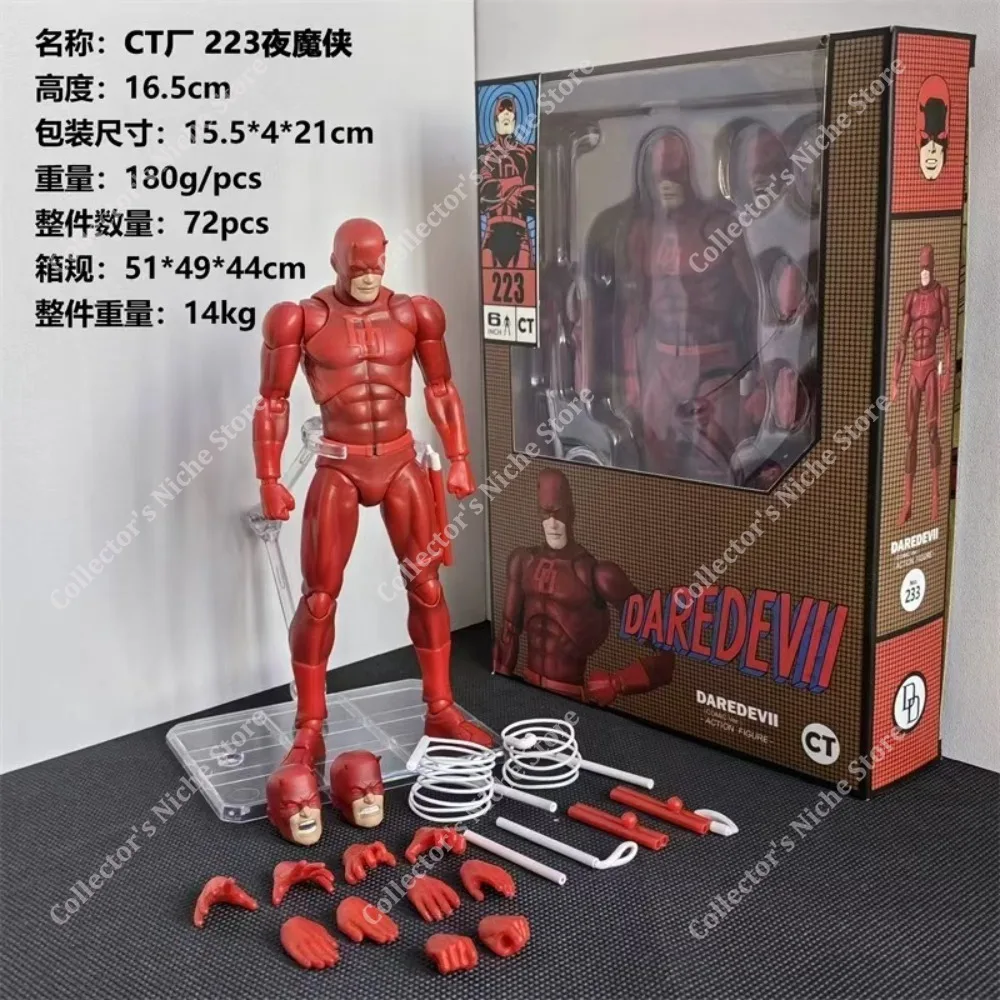 Hot-New Ct Toys Daredevil Figure Mafex 223 Comic Version SHF Anime Action Figure Figurine Statue Model Custom Gifts Kids Toys