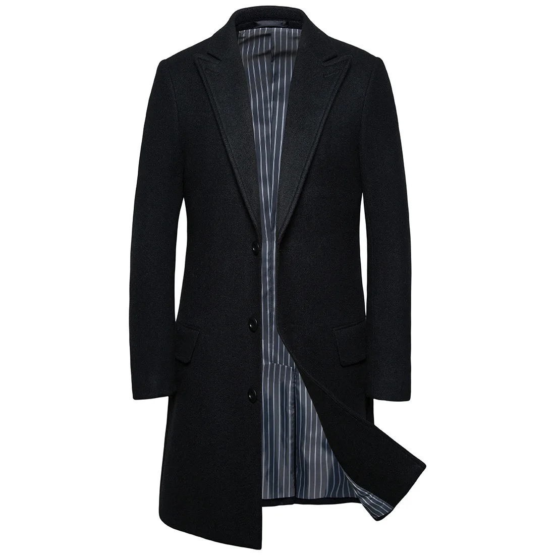 Autumn and winter new medium and long coat large size woolen men's coat