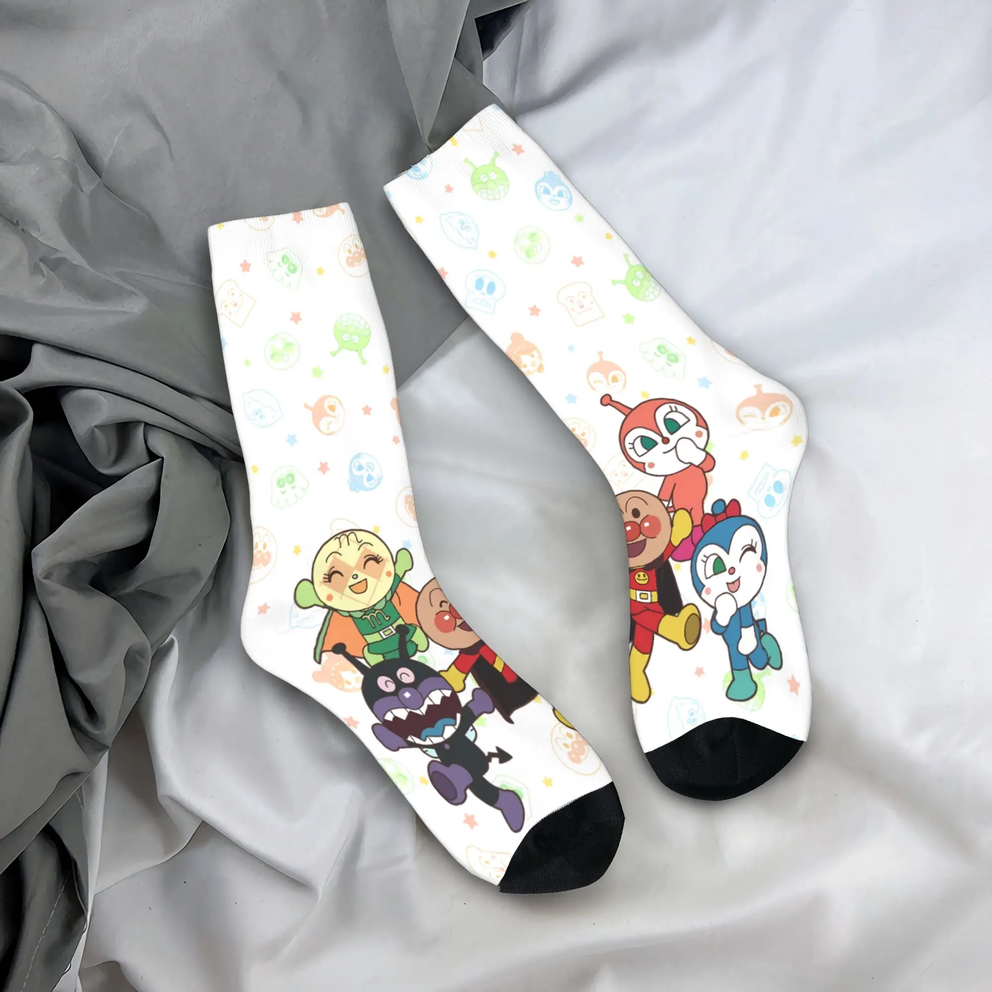 

Anpanman Japan Comic Stockings Printed Leisure Socks Spring Non Slip Socks Men Running Sports Comfortable Socks