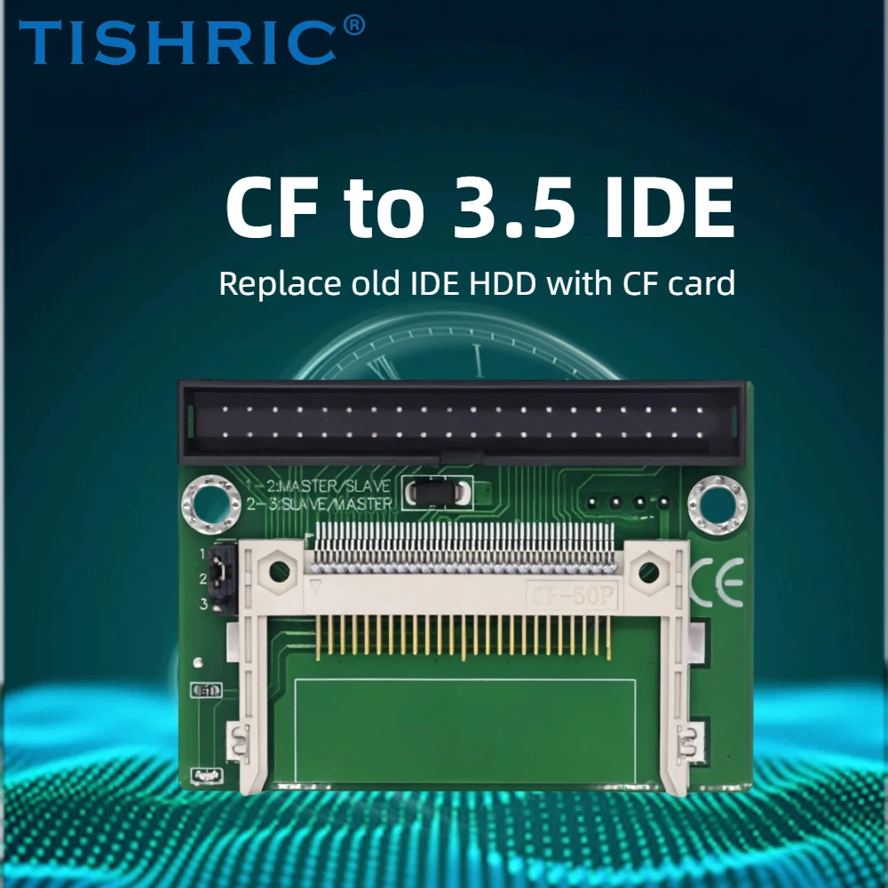 Adaptador de Tarjeta Compact Flash CF a IDE de 3.5 Pulgadas y 40 Pines, TISHRIC, Placa Adaptadora Individual/Doble CF a IDE 3.5 para Computadora de Escritorio