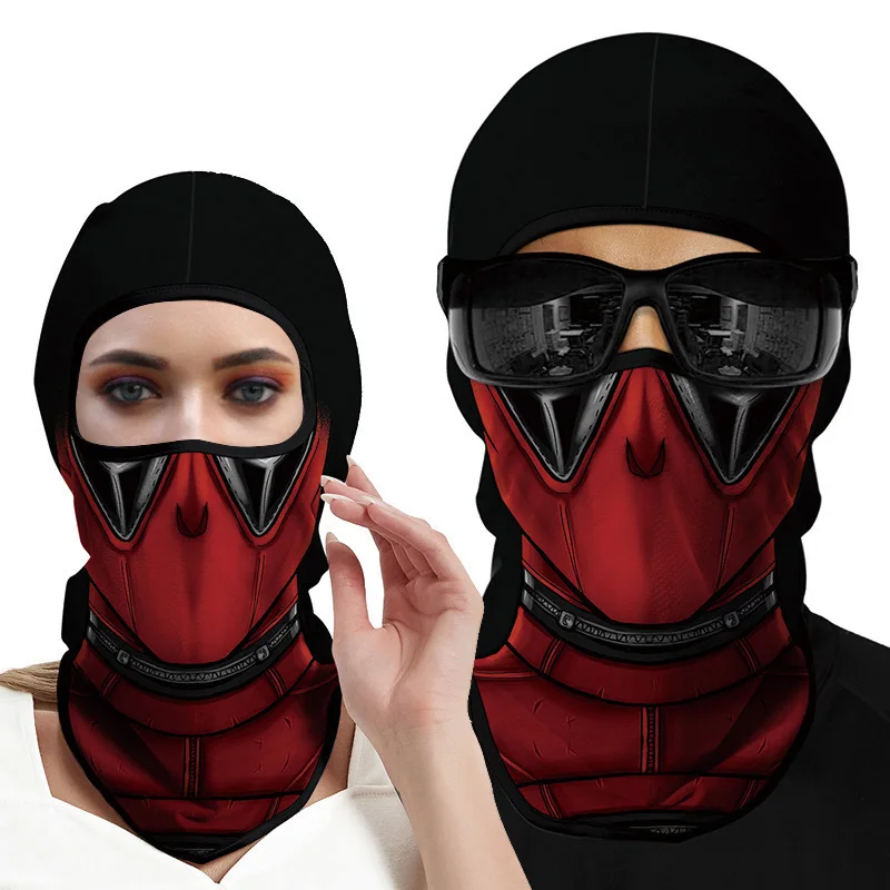 Halloween Masks 3D Printed Balaclava Men Women Cycling Skull Full Face Mask Hiking Camping Hunting Cap Neck Head Face Warm Cover