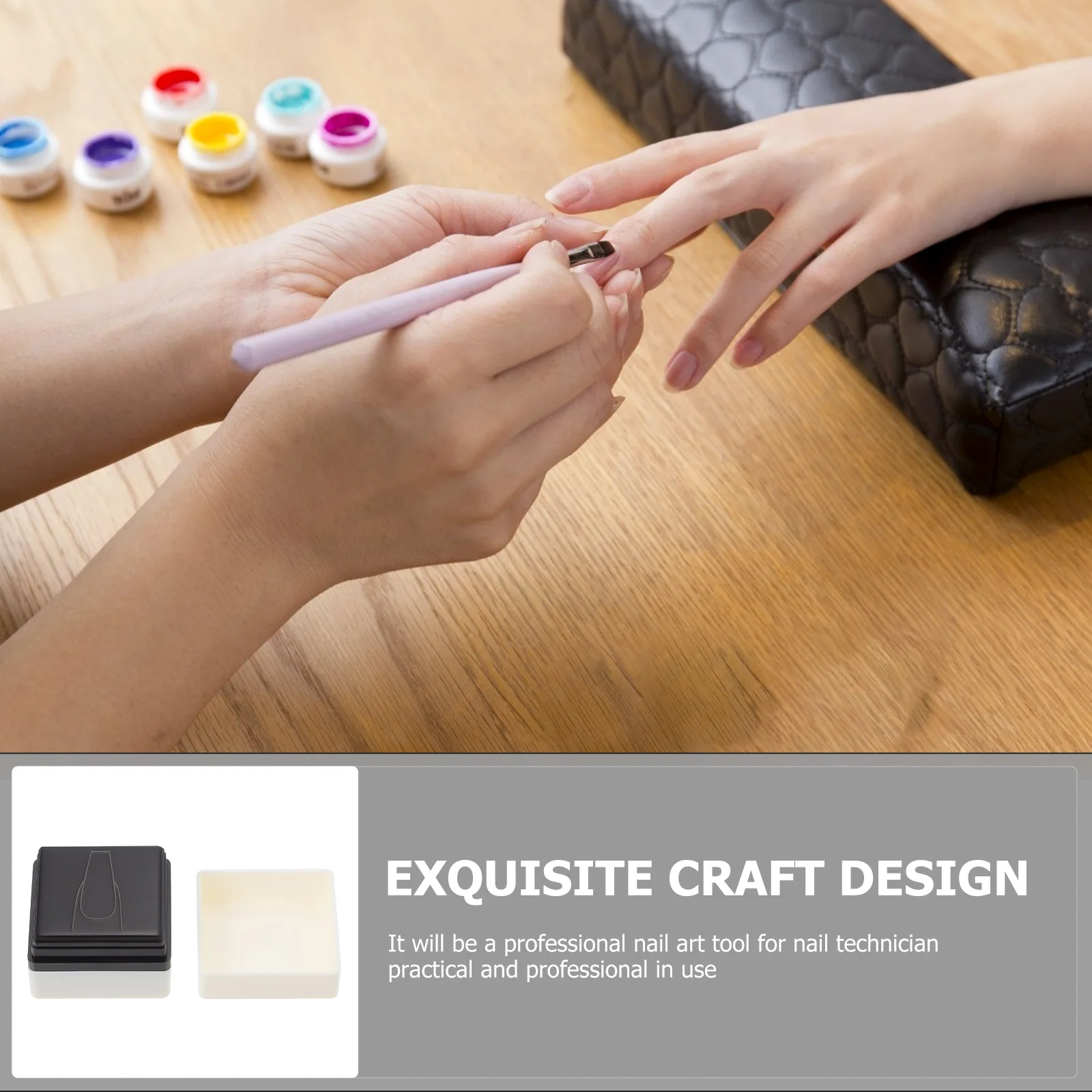 

Practice Nail Stamp Mold Art Painting Seal White Plastic Manicure Accessory