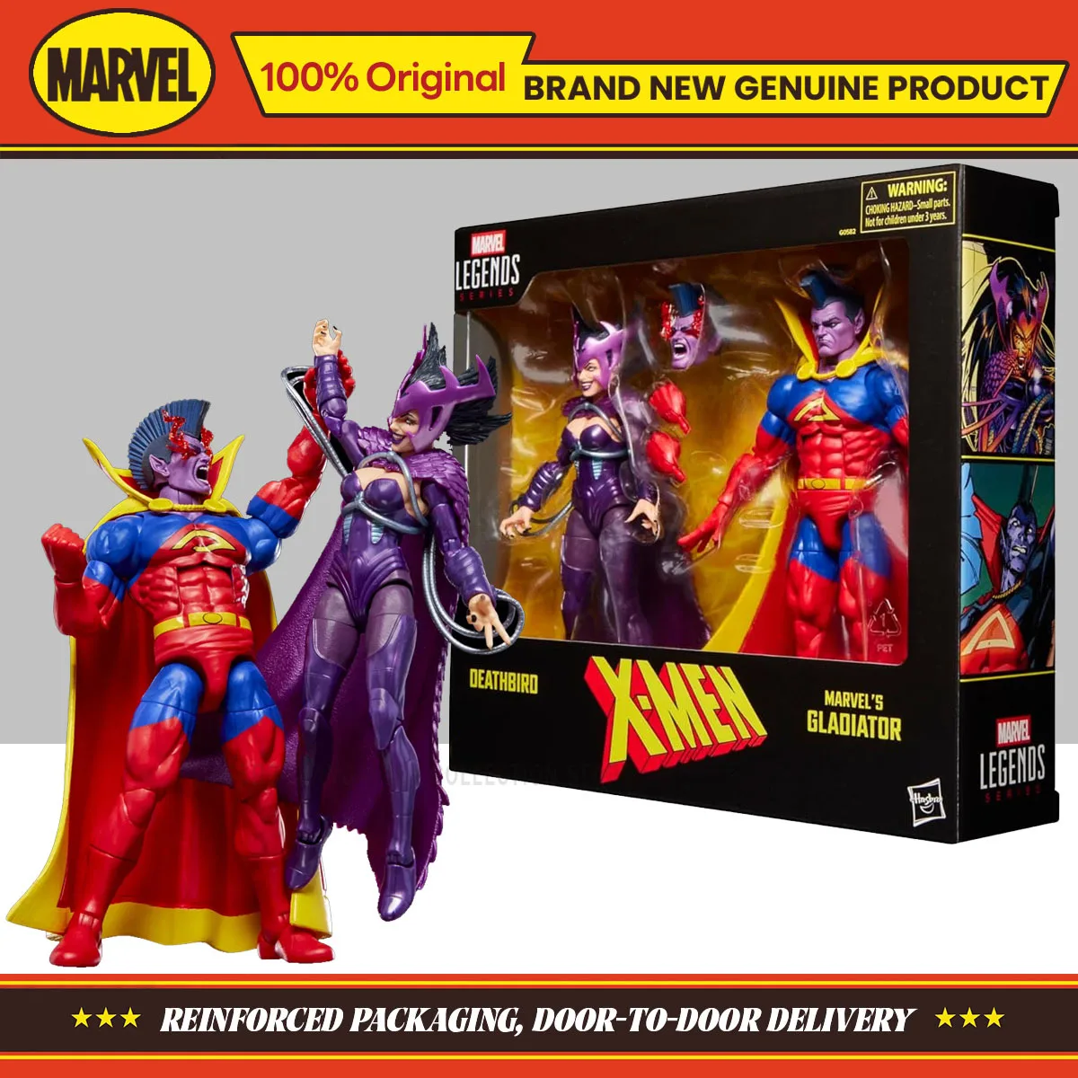 En stock: Colección de figuras de acción originales de Hasbro Marvel Legends Series X-Men Deathbird y Marvel's Gladiator