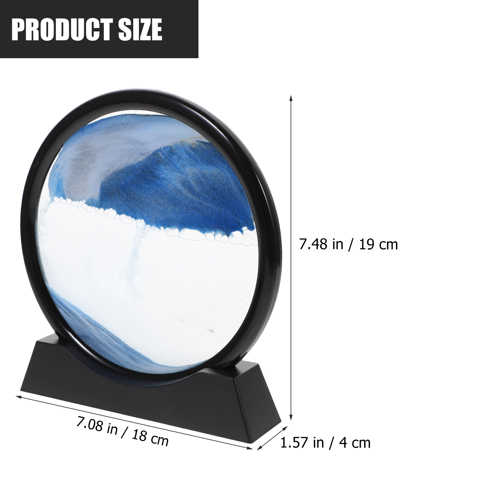 Reloj de arena 3D, decoración de escritorio móvil, paisaje Natural, arena movediza, pintura, estante, mesa, oficina, dormitorio