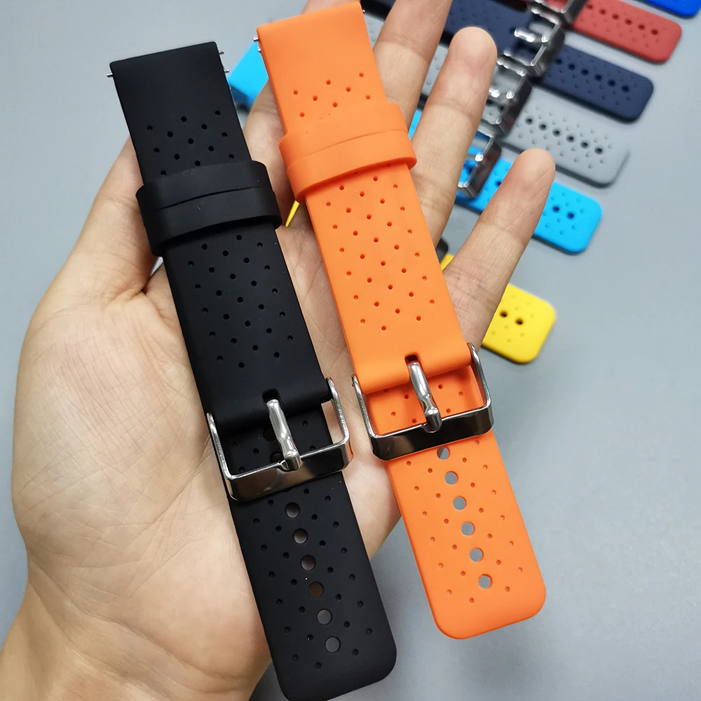 20 22 مللي متر سيليكون حزام ل Suunto سباق 2/RUN معصمه ل SUUNTO 5 9 الذروة برو/سباق S/OCEAN/عمودي/3 الرياضة تنفس سوار