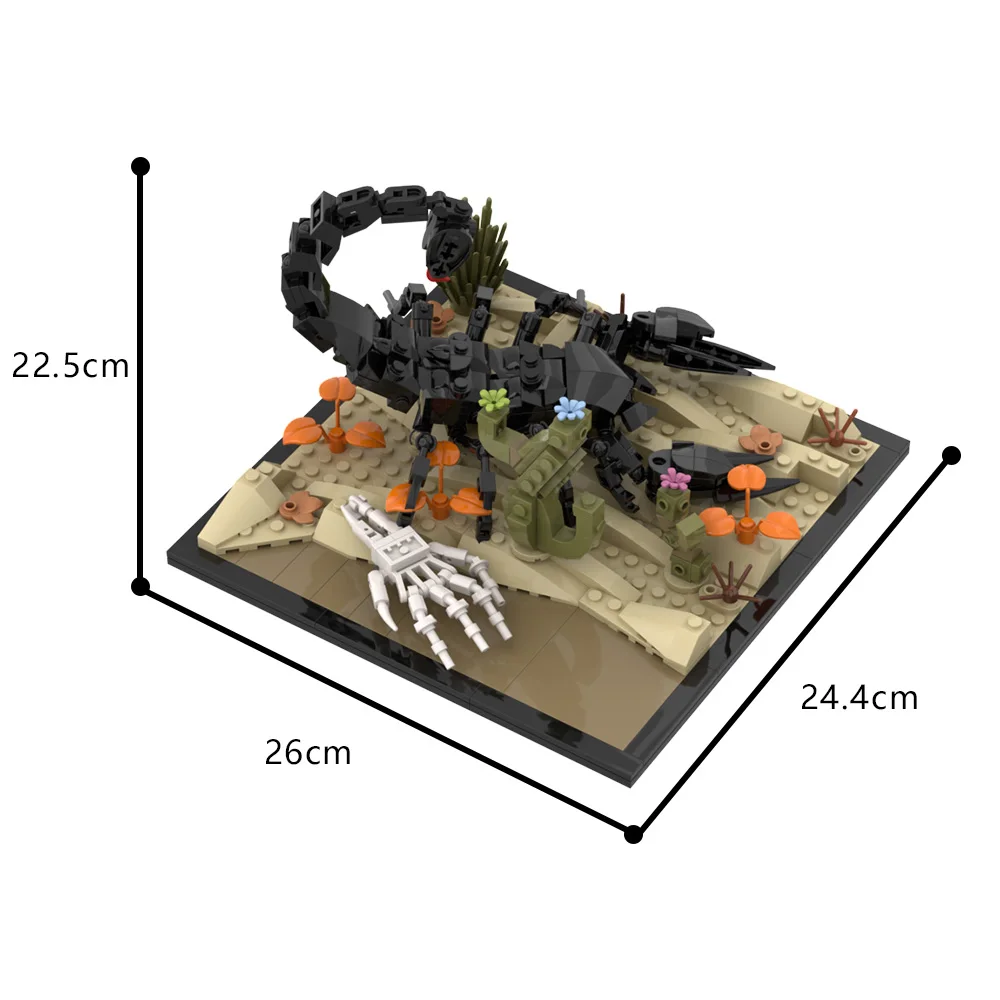 MOC Araneid Scorpion Model Bricks Animal Scorpion Action Figure Building Blocks Decoration Assembly Toy Creative Kid Gift