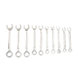 10pcs Combination Spanner Set Small Wrench Metric / SAE Imperial Portable Tool For Automobile Industry Family Hobbies Hand Tool