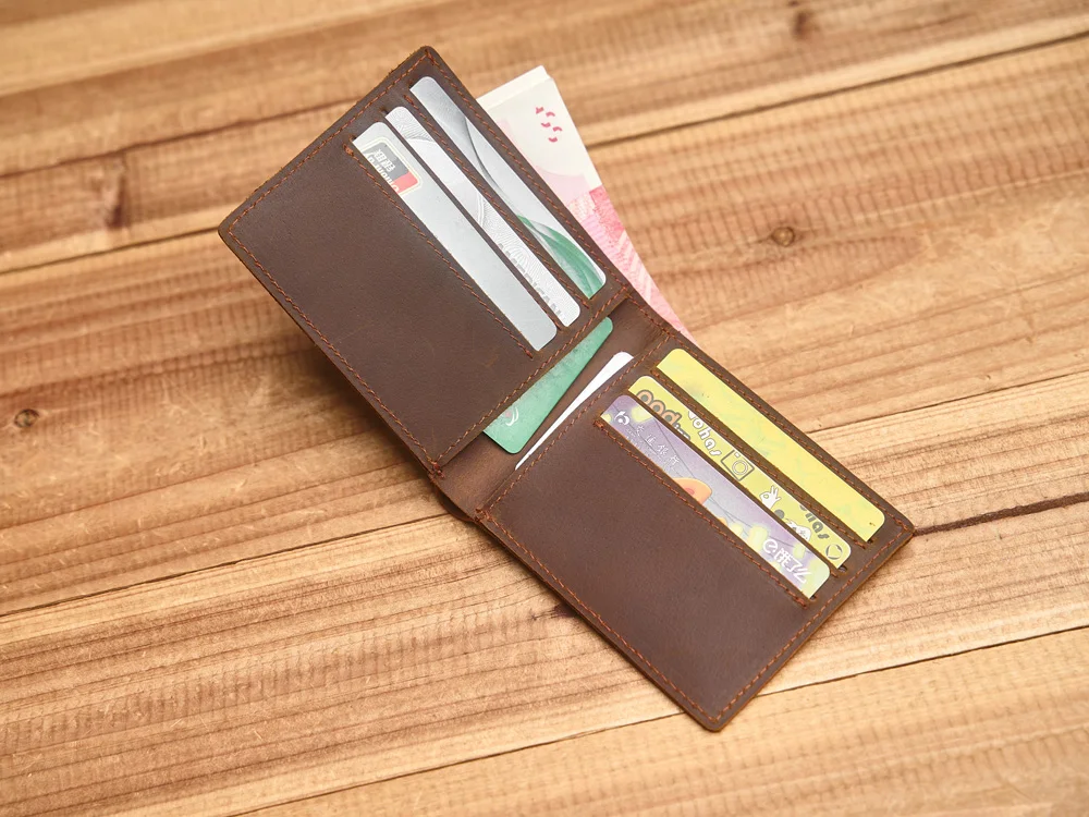 ZRCX Genuine Leather Ultra‑Slim Wallet with Multiple Card Slots