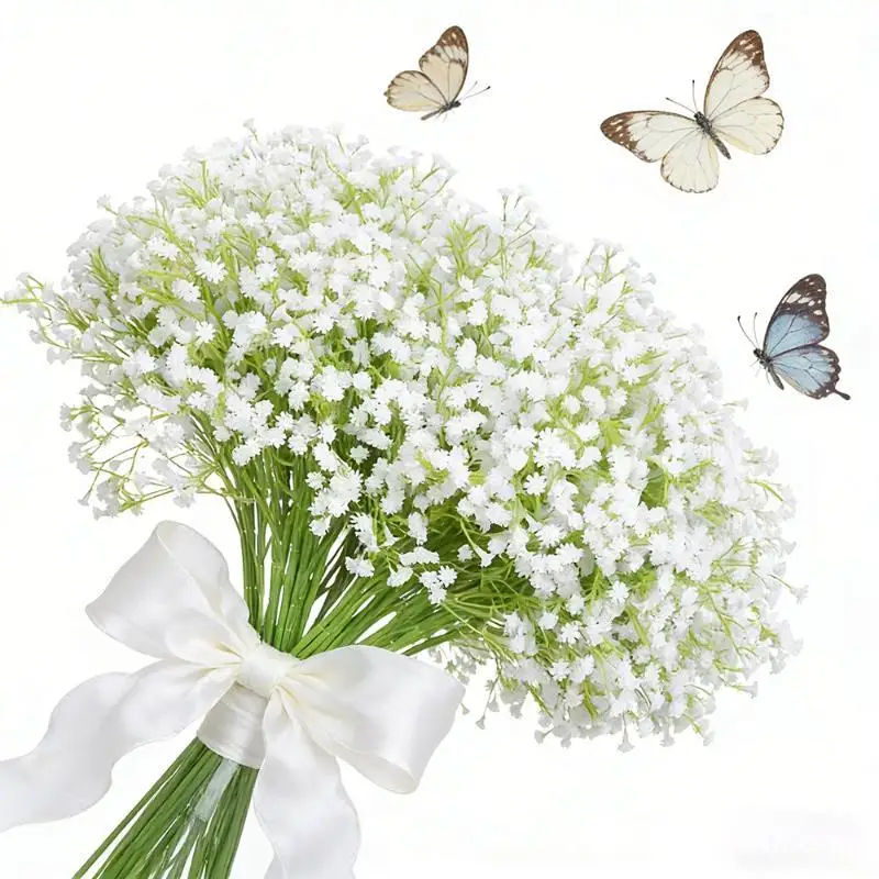 Nicht Verblassende Weiße Künstliche Gypsophila 20 Sträuße 600 Stiele Kunstblumen für Hochzeits-Tischdekoration – Detail 1