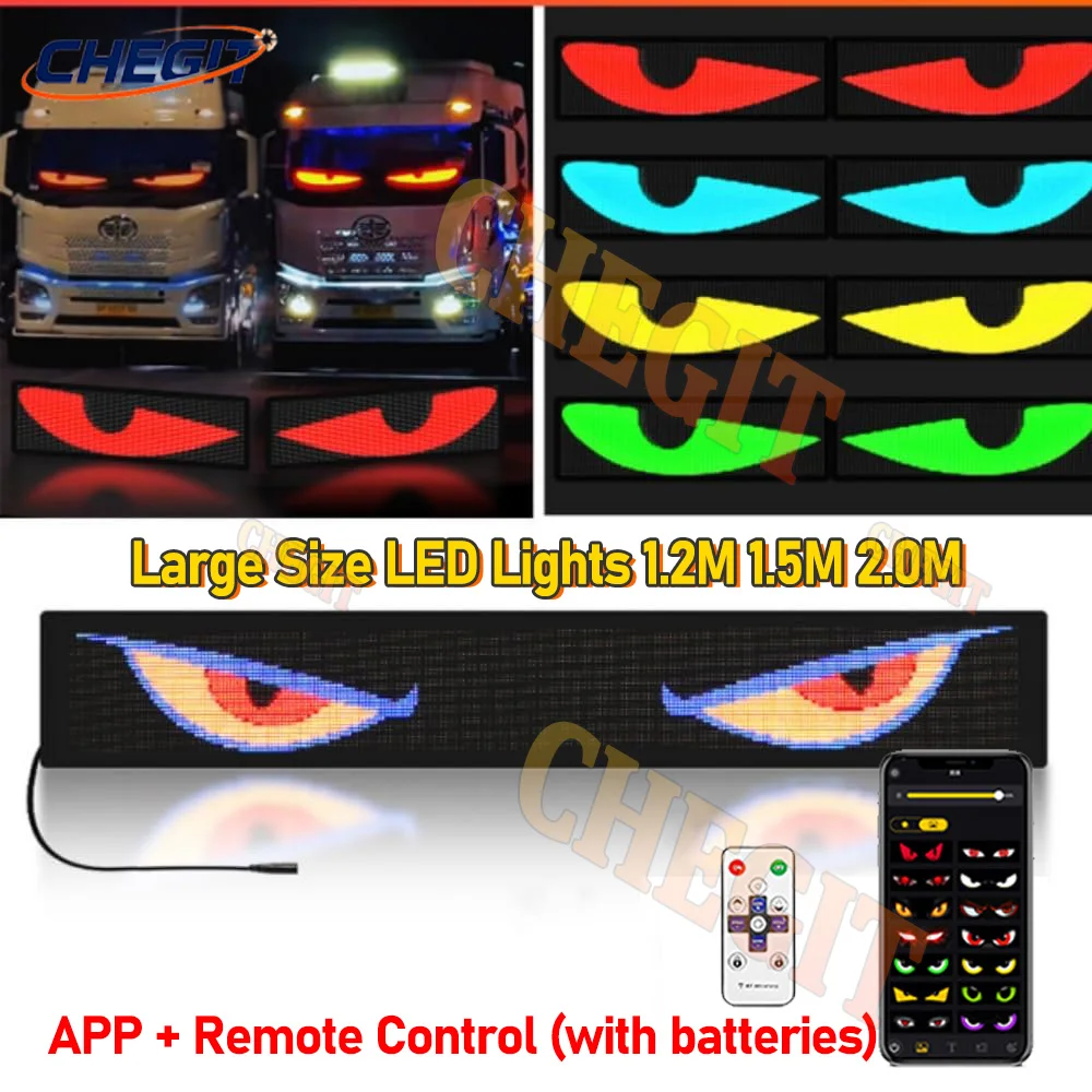 

Big Demon Eyes APP Remote Control Car Matrix Pixel Panel Night Light Programmable Flexible Display for Car Truck SUV Accessorie