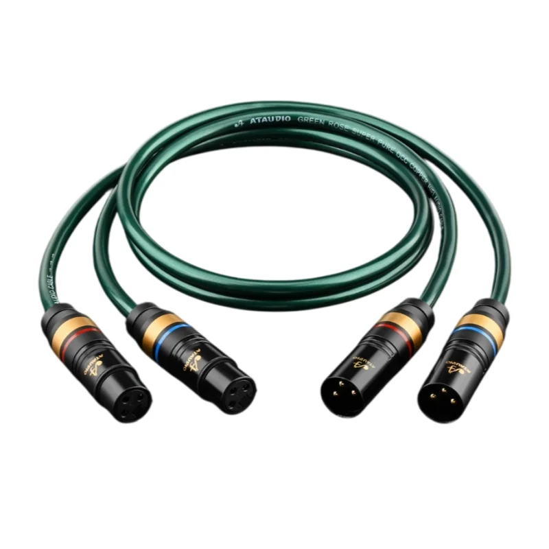 【158】HiFi XLR Audio Cable New Upgrade OCC Plated Silver Double Shielding 2XLR Male/Female for Mixer Microphone