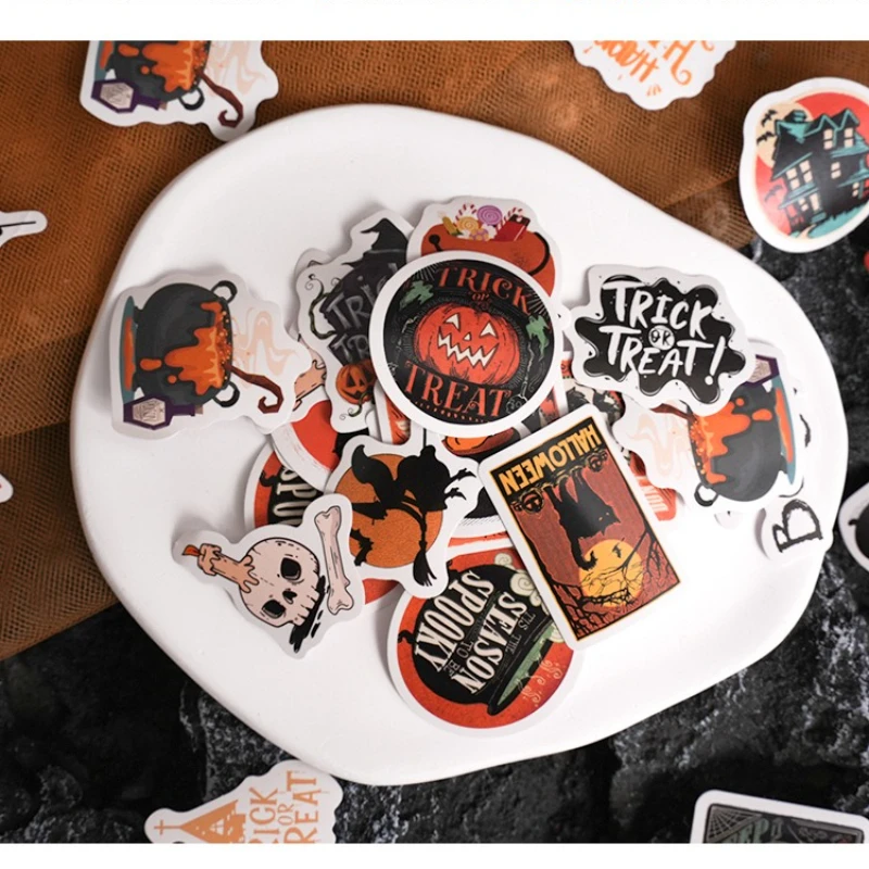 1 box Pumpkins Halloween Trinkets Graffiti Stickers DIY Decoration Notebook Water Bottle Suitcase Classic PVC Decals